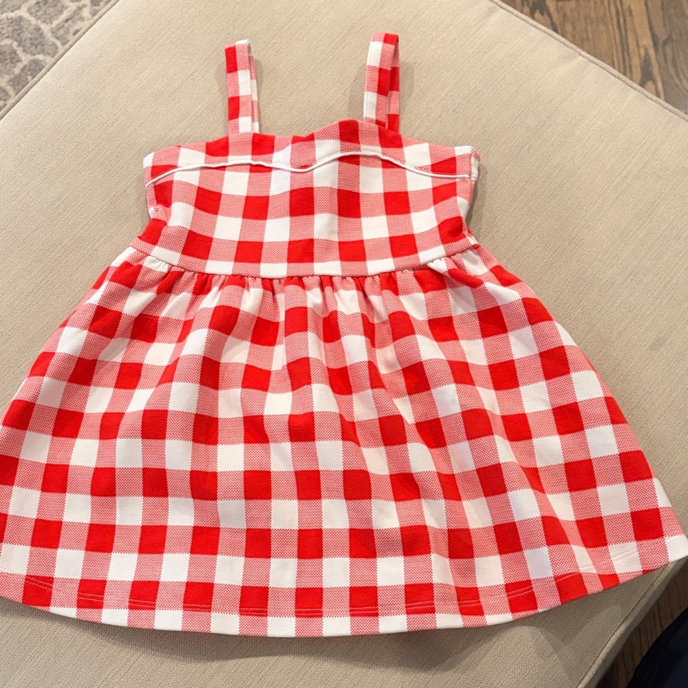 Janie and Jack Red and White Gingham Dress